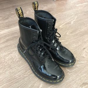 Dr. Marten’s black 1460s Women’s Patent Leather Lace Up Boots